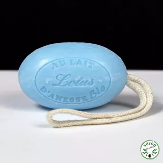 Sabão de leite de burro orgânico - Flores de lótus - 200 gr