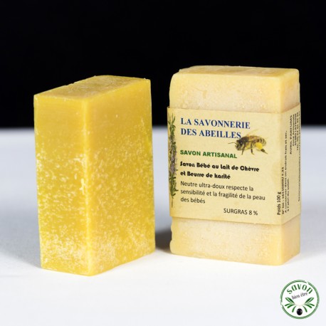 Savon bébé au lait de chèvre et beurre de karité