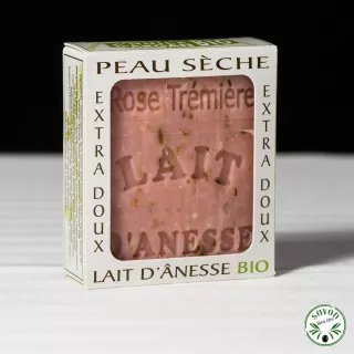 Sabonete orgânico de leite de burra - Malva-rosa