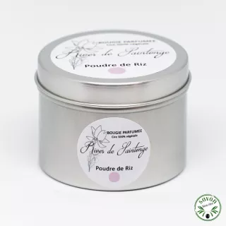 Scented candle 100% natural rice powder