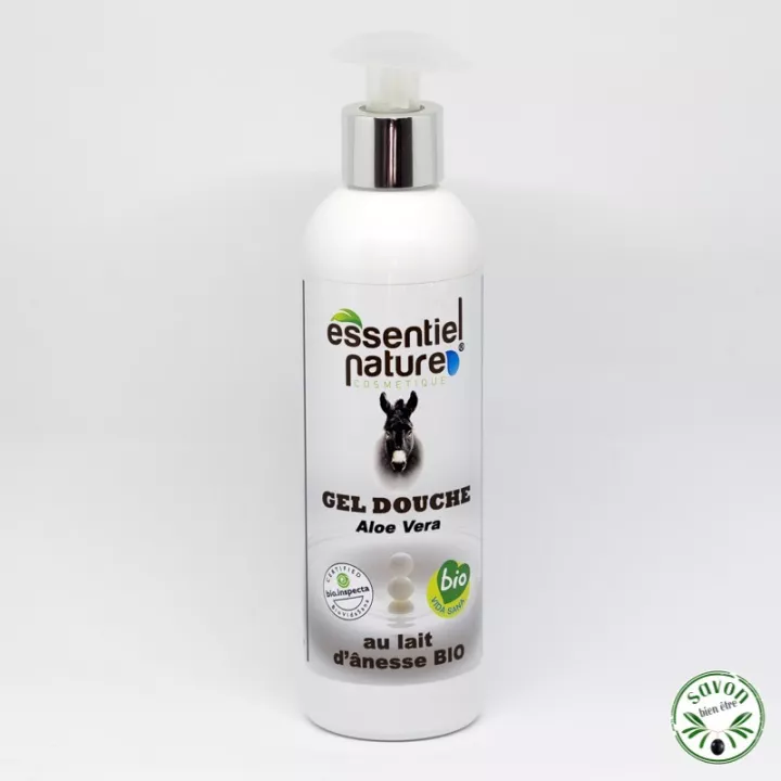Gel doccia al latte d'asina e Aloe vera biologica certificata – 250 ml