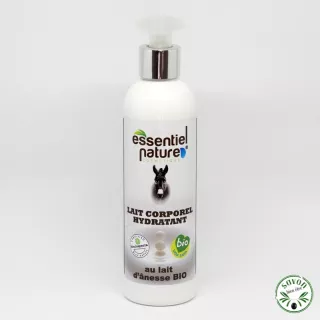 Leite corporal leite de burra, aloe vera, manteiga de karité orgânica certificada 