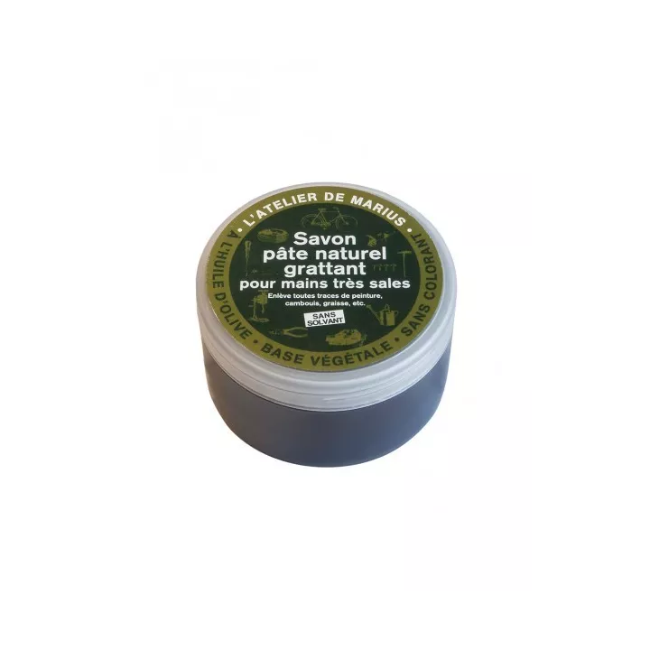 Savon pâte naturel huile d'olive et noyaux d'abricots broyés