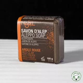 Savon d'Alep Najel à l'Argile Rouge 100 gr