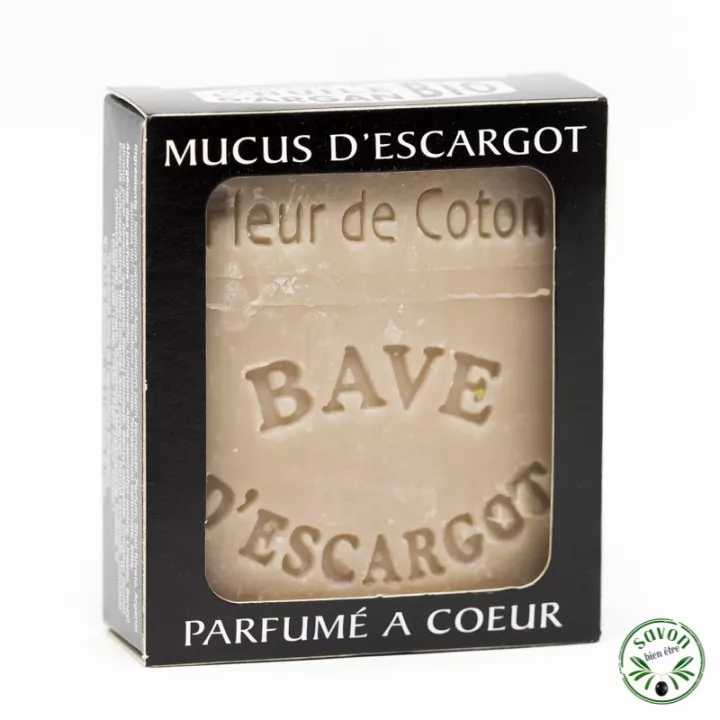 Mucus Savon ou snail banho - algodão flor- 100 g