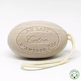 Organic donkey milk rope soap - Cotton flower - 200 gr