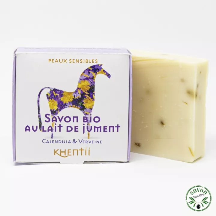 Savon 40% lait de jument frais et bio - Calendula & Verveine - Peau sensible