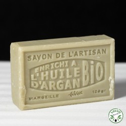 Green clay scented soap enriched with organic argan oil