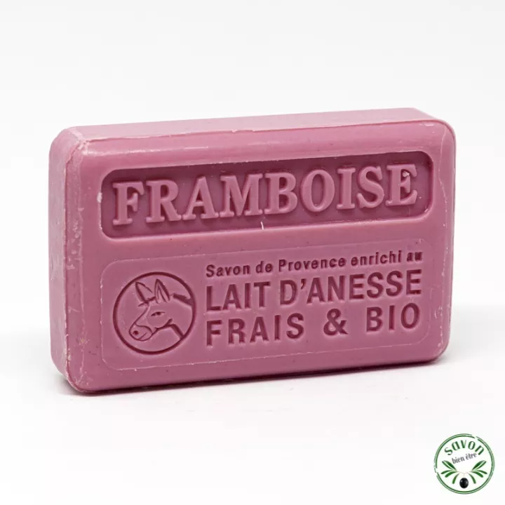 Savon au lait d’ânesse frais et bio – Framboise