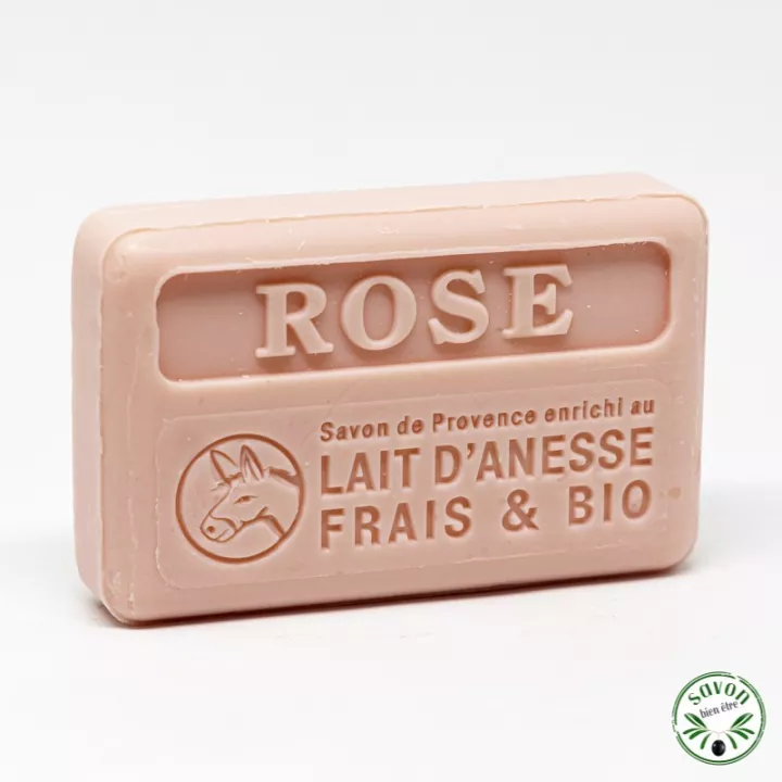 Frische und biologische Eselsmilchseife – Rose