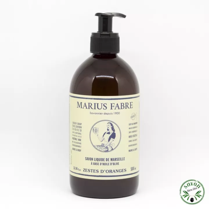 Marseille Liquid Soap - Arancione Zestes - Marius Fabre - 500 ml