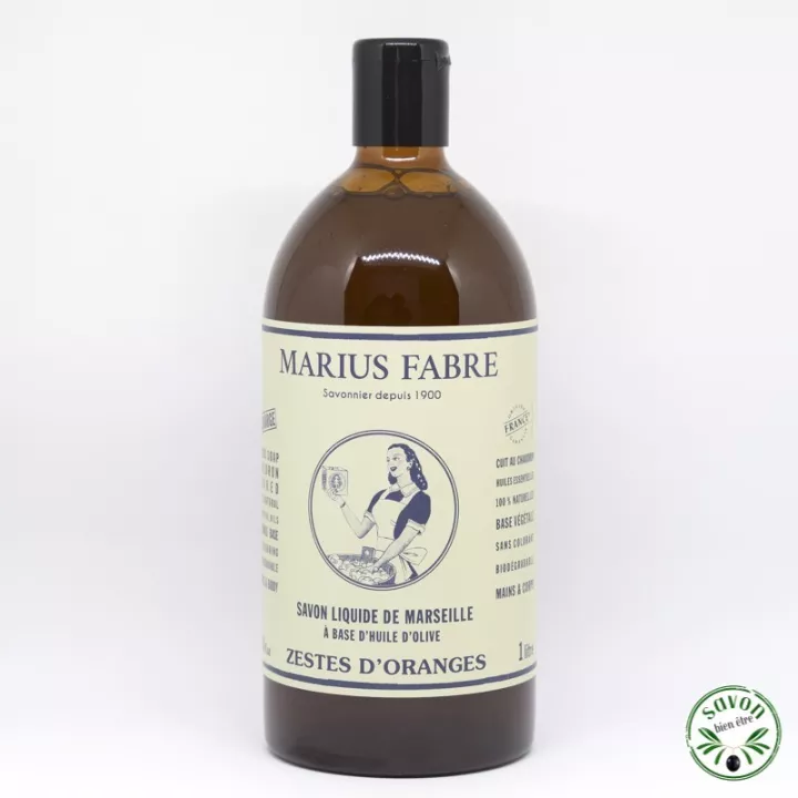 Marseille Liquid Soap - Orange Zestes - Marius Fabre - 1L