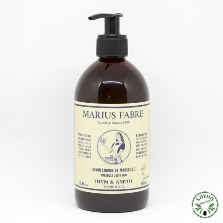 Savon liquide de Marseille Marius Fabre 1L sans parfum