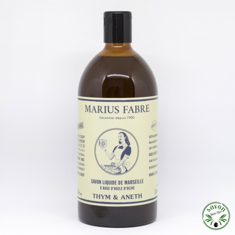 Savon liquide de Marseille Marius Fabre 1L sans parfum