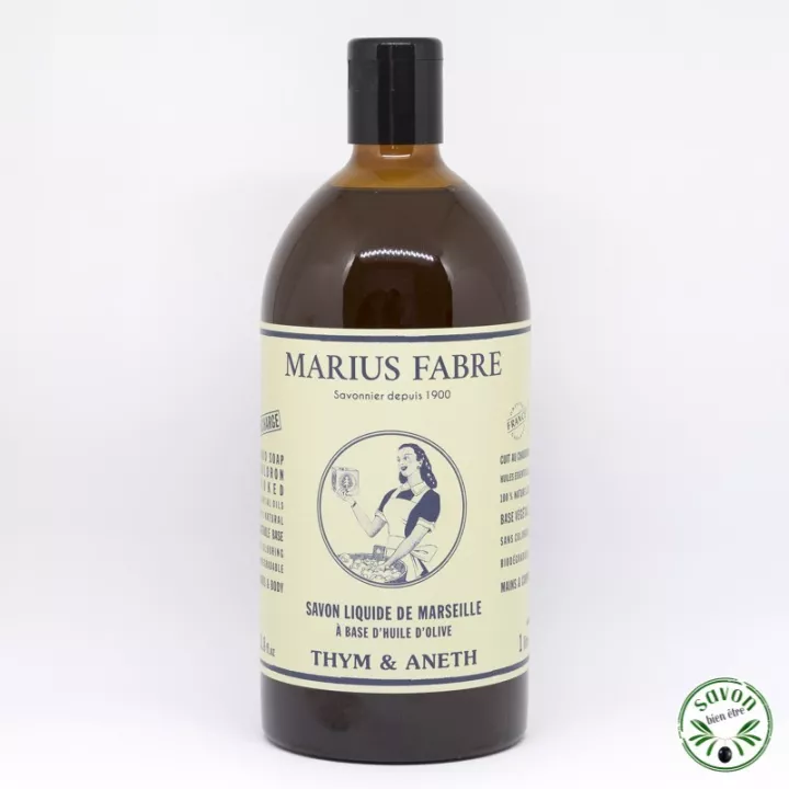 Sabonete líquido de Marselha - Thym e Aneth - Marius Fabre - 1L