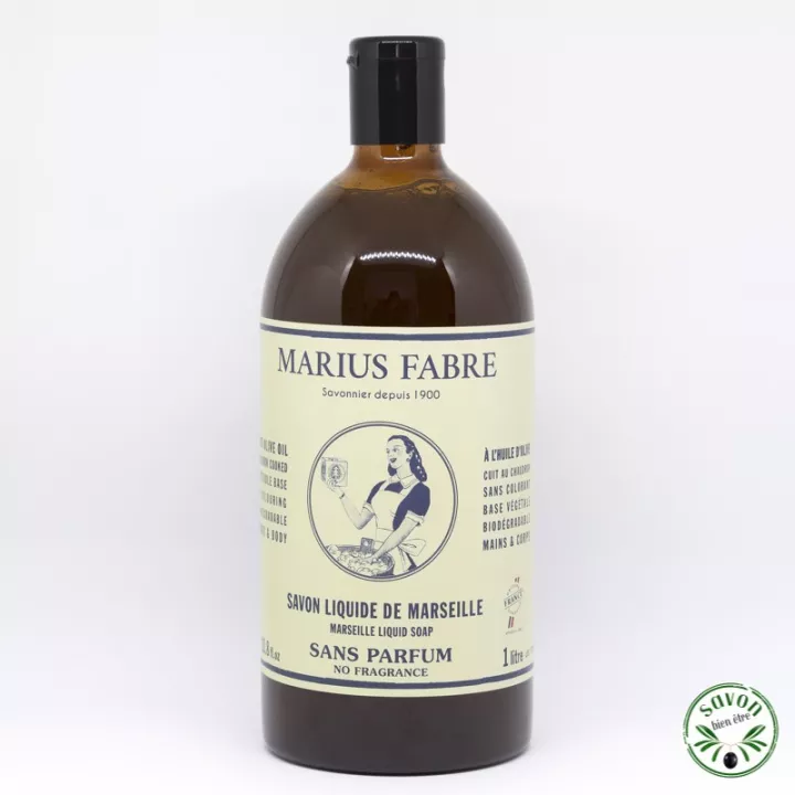 Marseille Liquid Soap – Kein Parfüm - Marius Fabre - 1L