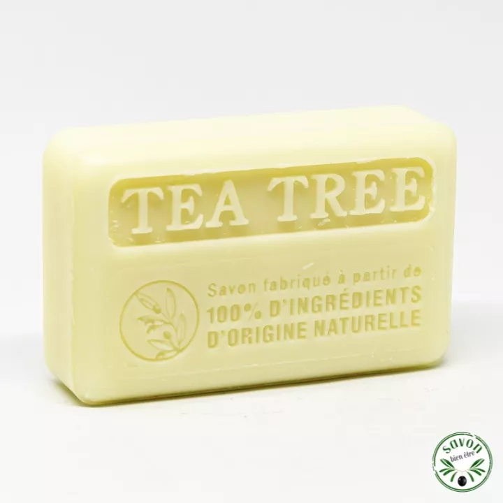 Sapone all'albero del tè, con olio d'oliva, burro di karitè biologico