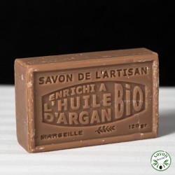 Chocolate scented soap enriched with organic argan oil