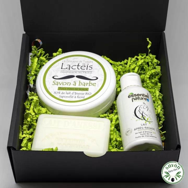 Caixa de presente com leite de burra orgânico para homens