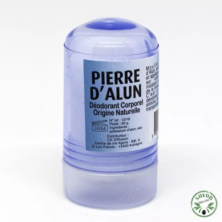 Piedra de alumbre en bastón de viaje 50 gr