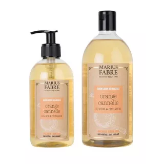 Marseille liquid soap pack - cinnamon orange - Marius Fabre