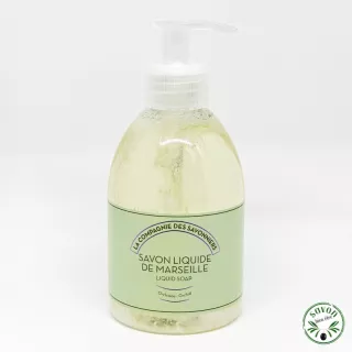 Sapone liquido di Marsiglia, neutro, supergrasso e ipoallergenico.