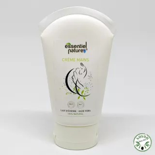 Creme para as mãos com leite de burra biológico e aloé vera biológico