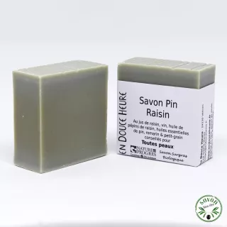 Savon Pin Raisin certifié bio Nature & Progrès - 100g