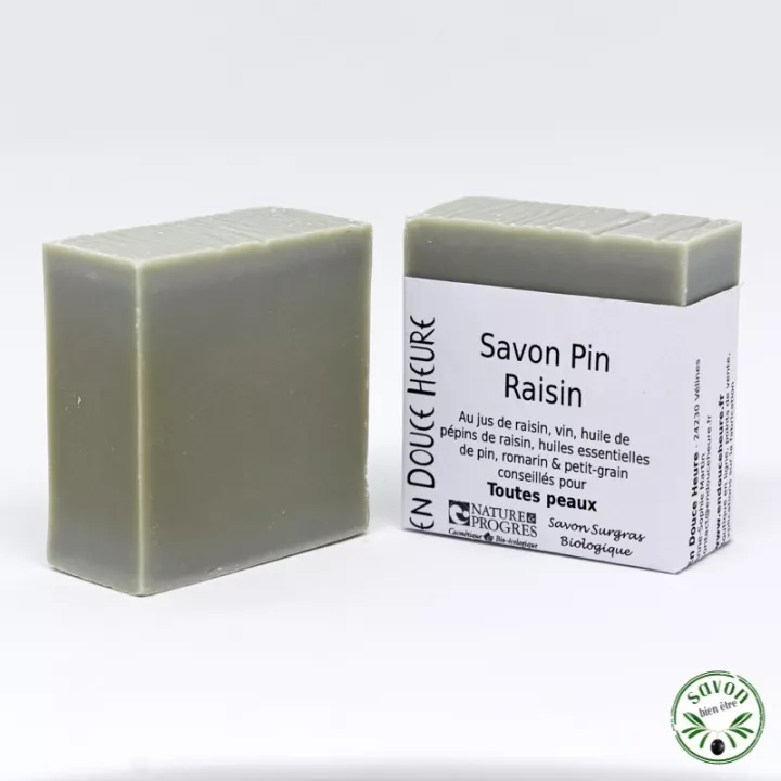 Savon Pin Raisin certifié bio Nature & Progrès - 100g