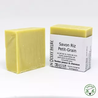 Savon Riz Petit-Grain certifié bio Nature & Progrès - 100g