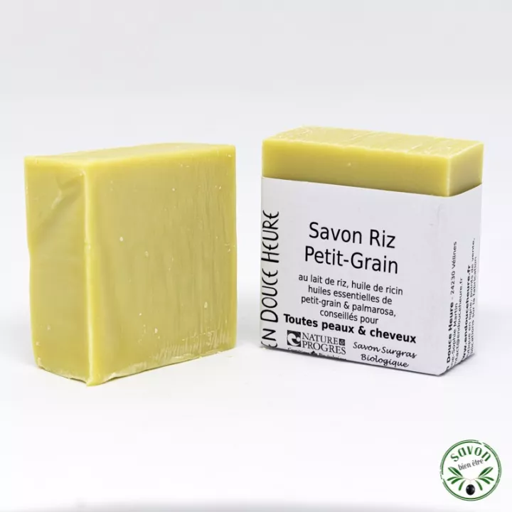 Nature & Progrès certified organic Petit-Grain Rice Soap - 100g