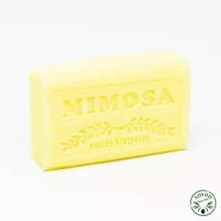 Mimosa scented soap enriched with organic argan oil