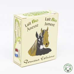 Duo savon lait d'ânesse bio et lait de jument bio