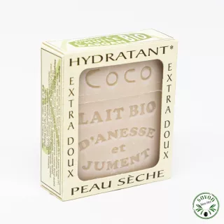 Duo savon lait d'ânesse bio et lait de jument bio - Nature