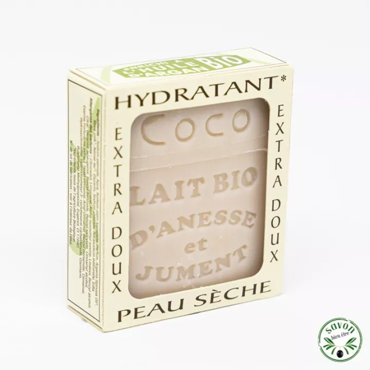 Savon au lait bio d'ânesse et jument-Noix de coco