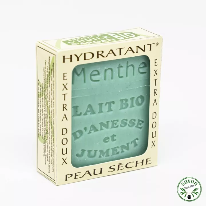 Leite de burro orgânico e jument-Menthe