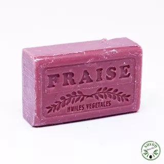 Jabón aroma Fresa enriquecida con aceite de argán orgánico
