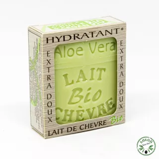 Savon au lait de chèvre bio - Aloé véra.