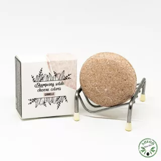 Shampoo solido per capelli colorati.