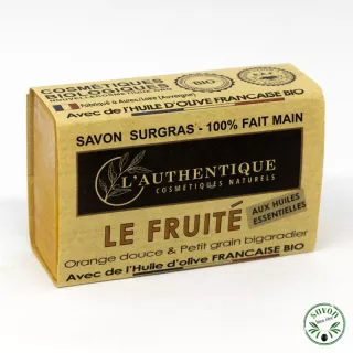 Savon surgras 100% naturel à l'huile d’olive bio – Orange douce et petit grain bigaradier