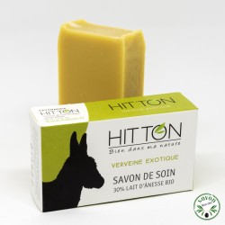 Coffret cadeau 6 savons 30 % lait d’ânesse certifié bio Nature et Progrès.