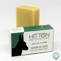 Coffret cadeau 6 savons 30 % lait d’ânesse certifié bio Nature et Progrès.