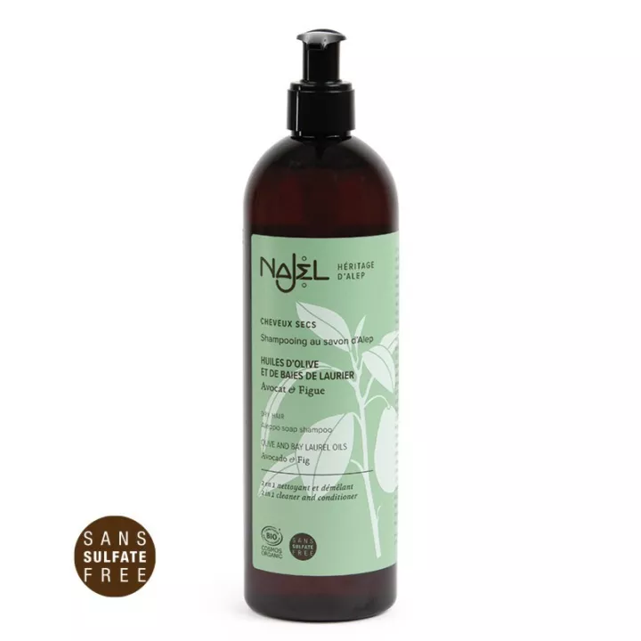Shampoing 2 en 1 au savon d'Alep Bio - Cheveux normaux – Najel – 500 ml