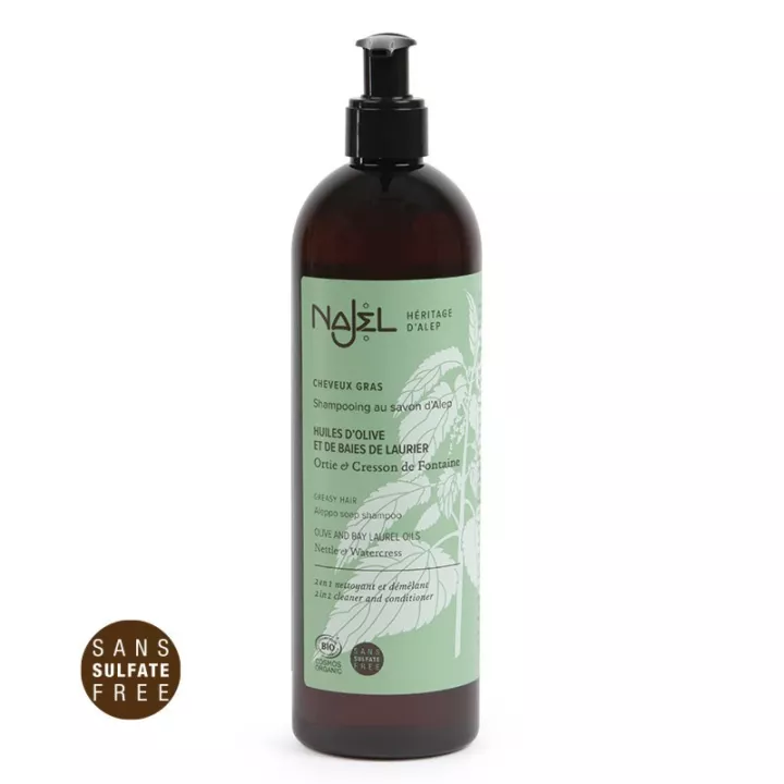 Shampoing 2 en 1 au savon d'Alep Bio - Cheveux normaux – Najel – 500 ml