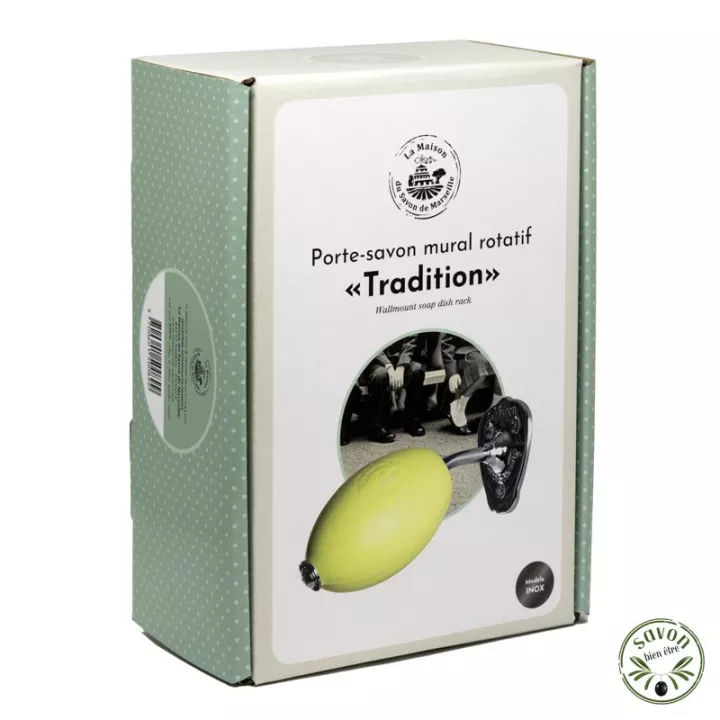 Porta sapone da parete in acciaio inox con sapone rotante opzionale