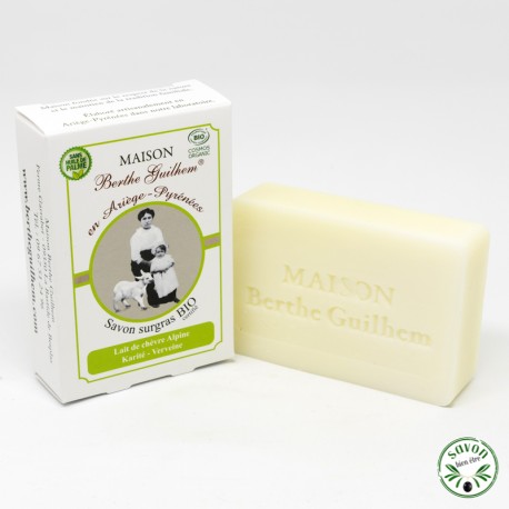 Sapone biologico al latte di capra - burro di karitè - Verbena