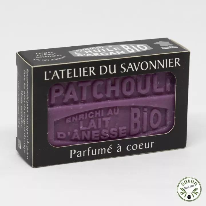 Mini sapone biologico al latte d'asina - Patchouli