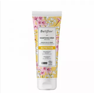 Shampooing crème bio Nutri-Intense spécial cheveux secs et abimés.