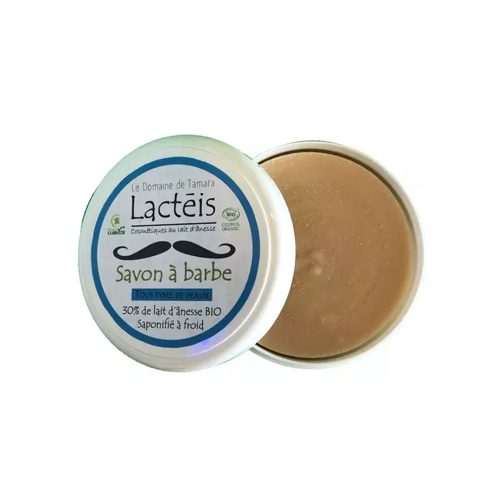 Beard soap 30% fresh donkey milk certified organic Nature and Progress