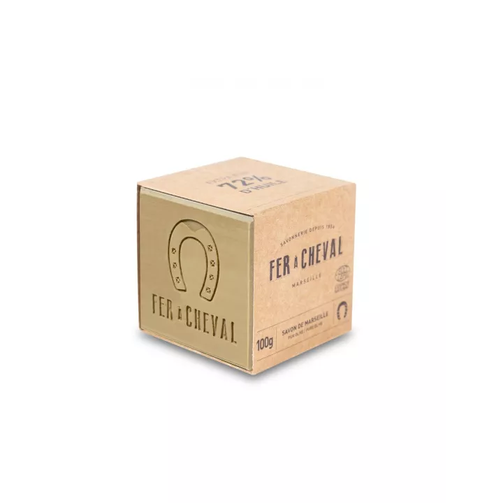 Savon de Marseille Cube 100 g - olio d'oliva - Fer à Cheval